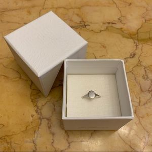 Melanie auld slim signet ring in sterling silver